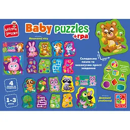 Пазли максі з грою Малюк Зможе «Хатні улюбленці» Vladi Toys VT1722-21 Укр - мініатюра 3