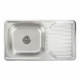Кухонна мийка з нержавіючої сталі Platinum декор 7642 (0,8/180 мм), R, Decor