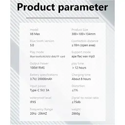 Колонка бездротова XDOBO X8 Max 100 Вт акустика портативна - мініатюра 9