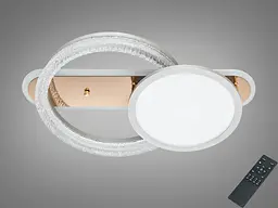 Стельова LED люстра Diasha золото 73 W з пультом 3 режими