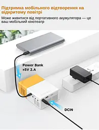 Проектор XON SmartView CY200 320x240P, 600Lm (XVAA0302BW 1691) Чорний/Білий - мініатюра 13