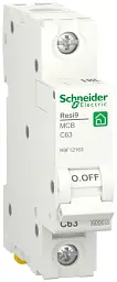 Автоматичний вимикач 1-полюсний Schneider Electric RESI9 1P 63A крива "C" 6 kA (R9F12163)