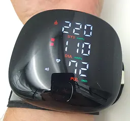 Тонометр автомат на зап'ясті акумуляторний HD LED екран Automatic Whatch Blood Pressure UKC A01 (LY-84) - мініатюра 4
