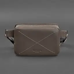 Шкіряна поясна сумка Dropbag Mini темно-бежева - мініатюра 9