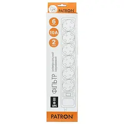 Мережевий фільтр живлення Patron 2 m3*1mm2 (SP-1065U) 6 розеток BLACK (EXT-PN-SP-1065U) - мініатюра 2