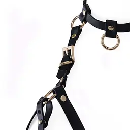 Портупея на грудь LOCKINK SEVANDA Queen Chest Harness with Removable Bra, чорна, зі знімними пестис - мініатюра 6
