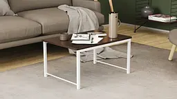 Стіл журнальний приставний Террі Комбо Ferrum-decor 345x662x440 Білий метал ДСП Венге Магія 16 мм (FRD-105553) - мініатюра 7