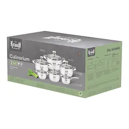 Набір каструль 12 предметів Culinarium Krauff + Набір кухонних дошок Frische 3 шт - мініатюра 4