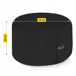 Подушка для йоги та медитації 4FIZJO Zafu кругла 32 x 20 см Black (P-5907739315540) - мініатюра 3