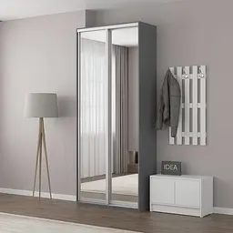 Шафа-купе Idea серія 8 90 x 60 x 240 см Антрацит Дзеркало