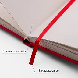 Скетчбук 100/110 120х120мм тв.обкл. PU, червоний №743189/Santi - мініатюра 3