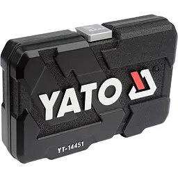 Набір головок торцевих Yato CrV, квадрат 1/4", M 4-13 мм з інструментами 23 шт. (YT-14451) - мініатюра 3