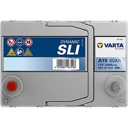 Акумулятор Varta Dynamic SLI 12В 40Аг 330А (EN) L+ (540127033) - мініатюра 5