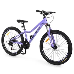 Велосипед PROFI BALANCE 26", алюмінієва рама 13", 21 швидкість, світло-бузковий (BL-2602)