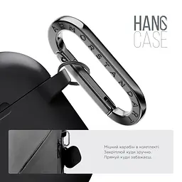 Силіконовий чохол для навушників Apple AirPods 4, Hang Case, чорний, ультратонкий захисний кейс товщиною 2 мм, захист від подряпин, пилу та ударів, компактний, з карабіном для кріплення, ArmorStandart (ARM81277) - мініатюра 4