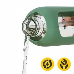 Пляшка для води спортивна 4FIZJO 1000 мл скляна Olive (P-5905973403900) - мініатюра 4