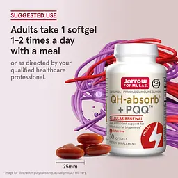 Убіхінол і Пірролохінолінхінон Jarrow Formulas QH-absorb + PQQ 30 капсул - мініатюра 6