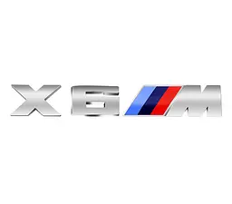 Емблема напис X6M для BMW хром пластик (на скотчі)