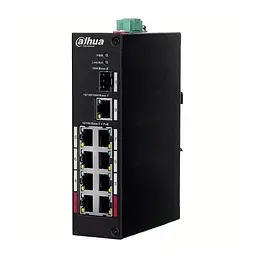 PoE-комутатор 10-портовий некерований Dahua DH-PFS3110-8ET-96 з 8 портами PoE 96W (99-00002102)