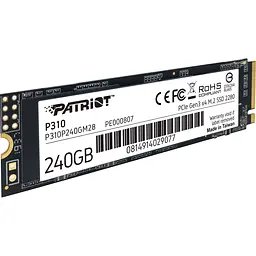 SSD накопичувач Patriot P310 240GB (P310P240GM28) [151757] - мініатюра 2