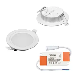 Світильник LED даунлайт Violux ALUMIN 6W 4200K круг IP20 ( 120150 ) - мініатюра 3