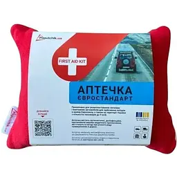 Аптечка медична автомобільна Poputchik Євростандарт згідно ТУ м'який футляр (02-083-М)
