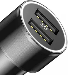 Автомобільний зарядний пристрій Baseus Small Screw + Type-C Cable 2USB 3.4A TZXLD-B01 Black - мініатюра 2