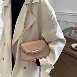 Сумочка через плече каркасна із клапаном Lilly P4-8420B біж - мініатюра 2