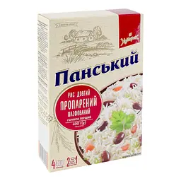 Рис пропарений Хуторок Панський довгий шліфований 400 г - мініатюра 3