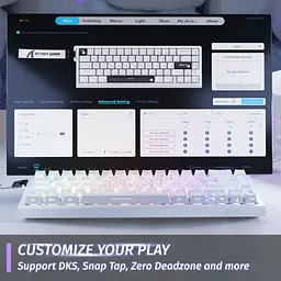 Клавіатура Attack Shark X68 HE RGB Magnetic Linear Switches White Contours (AS-6972792471020-WC) [176657] - мініатюра 7