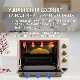 Электрическая печь Perfelli Laggio 37 Ivory Retro - миниатюра 3