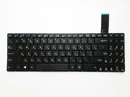Клавіатура для ноутбуків Asus VivoBook X570 чорна без рамки RU/US High