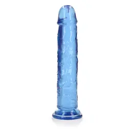 Фалоімітатор RealRock Crystal Clear 9'' 25 см (блакитний) - мініатюра 7