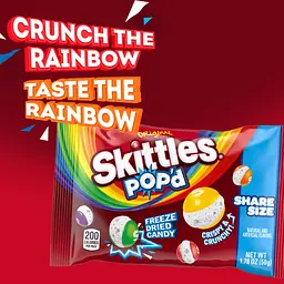 Конфеты Skittles Pop'd Original Freeze Dried Candy 50г - миниатюра 2