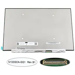 Матриця 13.3 N133GCA-GQ1 Rev B1 2560х1600, 40pineDP, 16.7M, 100% NTSC, LED, SLIM без вушок та планок, матова, роз'єм праворуч знизу для ноутбука