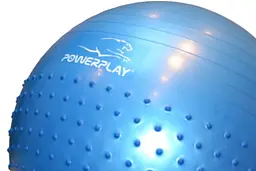 М'яч для фітнесу (фітбол) напівмасажний PowerPlay 4003 Ø65 cm Gymball Синій + помпа (PP_4003_65_Blue) - мініатюра 8