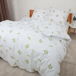 Постільна білизна ТЕП Happy Sleep Duo Greece ранфорс євро біло-зелена - мініатюра 2