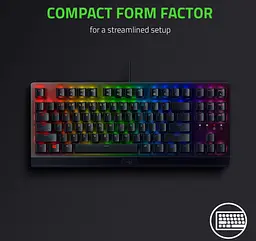 Механічна ігрова клавіатура RAZER BlackWidow V-3 TKL RU Green Switch Black - мініатюра 7