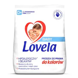 Гіпоалергенний пральний порошок Lovela Baby 0+ для кольорового дитячого одягу та білизни 4,1 кг