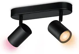 WiZ Світильник точковий накладний розумний IMAGEO Spots, 2х5W, 2200-6500K, RGB, Wi-Fi, чорний - мініатюра 5
