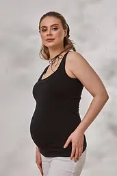 Майка для вагітних та годуючих мам Ezra S Юла Мама Чорний - мініатюра 2