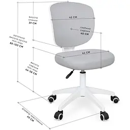 Дитяче крісло Evo-Kids Study Air Grey (Y-101 G) - мініатюра 2