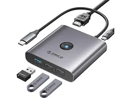 Док-станція Orico Type-C 5-in-1 Docking Station (FAX3-5P-GY-EP) - мініатюра 2