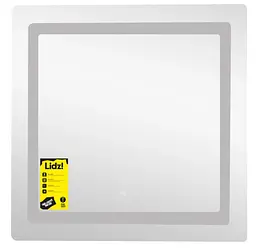 Дзеркало Lidz Kubis (KU2) 700х700 мм, прямокутне, з LED-підсвічуванням Touch LDKU70070049288
