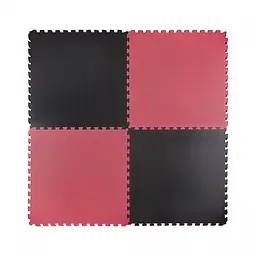 Мат-пазл (ласточкин хвіст) 4FIZJO Mat Puzzle EVA 100 x 100 x 2 cм Black/Red 4FJ0168 (P-5907739310637) - мініатюра 1