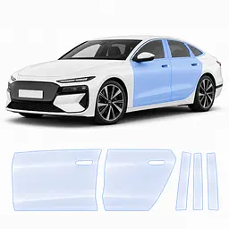 Антигравійна захисна бронеплівка за лекалами для Audi A6 e-tron C9 2024- зони дверей і стійки вікон