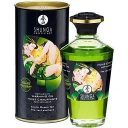 Органічна розігрівальна олія Shunga Aphrodisiac Warming Oil - Exotic Green tea (100 мл)