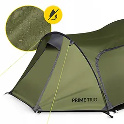 Намет туристичний Mountain Goat Prime Trio 3-місний Olive (P-5905973406574) - мініатюра 4