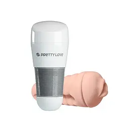 Мастурбатор Pretty Love Kitty Mouth Flesh, 20.5 см (тілесний)