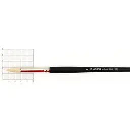 Пензель синтетика кругла Milk 1108R № 8 довга ручка Kolos